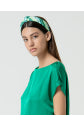 Blusa decote canoa sem mangas Verde bilhar